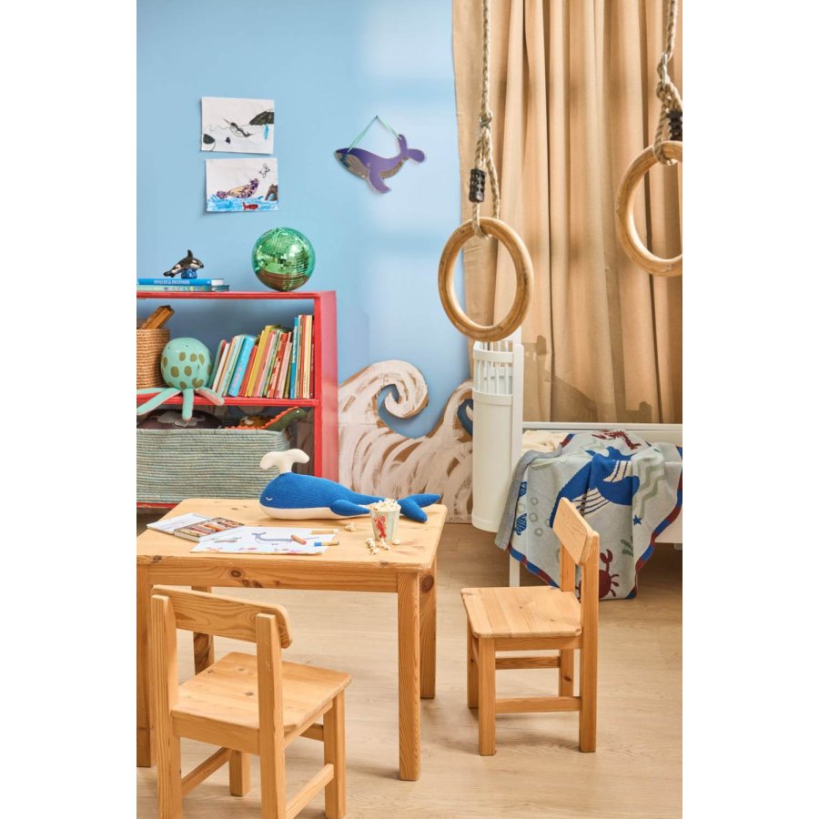 RICE KIDS Spiegel 35 cm, Wal/Blau