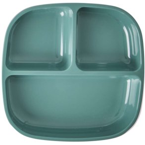 RICE KIDS Kinderteller mit 3 Fchern 18,7 cm, Grn