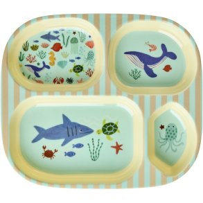 RICE KIDS Ocean Kinderteller 24,5 cm, Blau