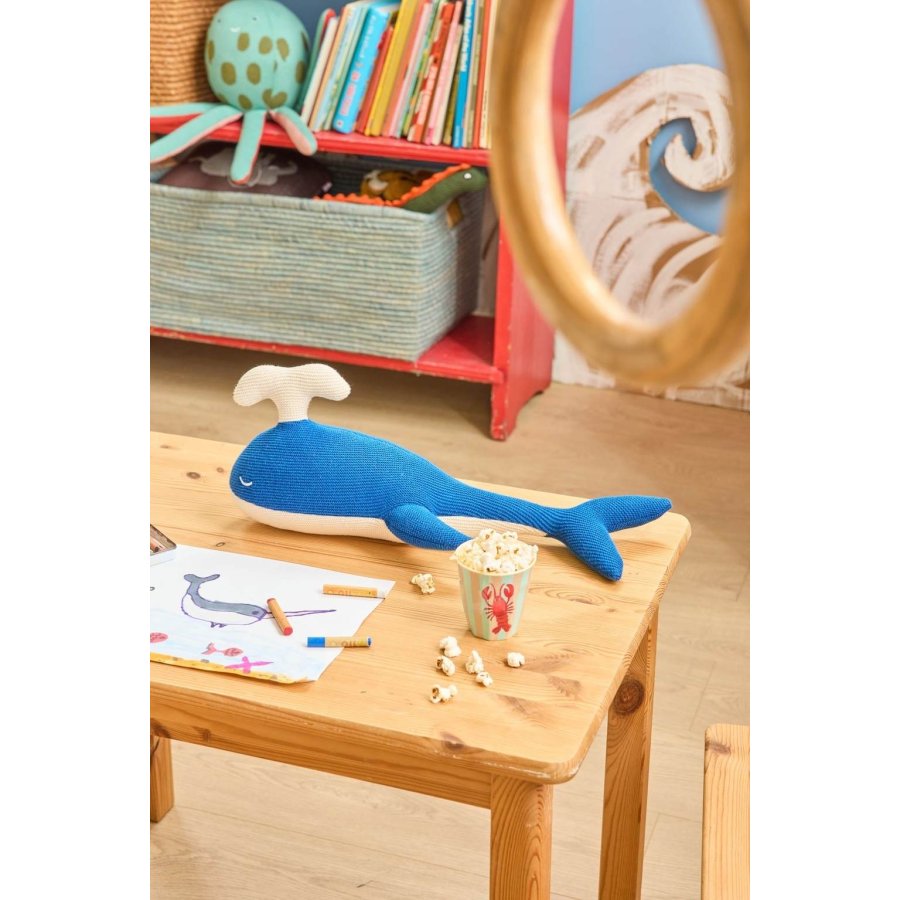 RICE KIDS Wal Teddybär 45 cm, Blau
