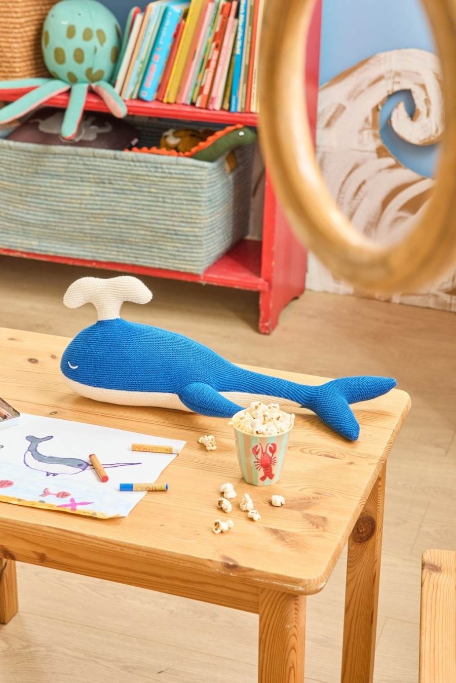 RICE KIDS Wal Teddybär 45 cm, Blau