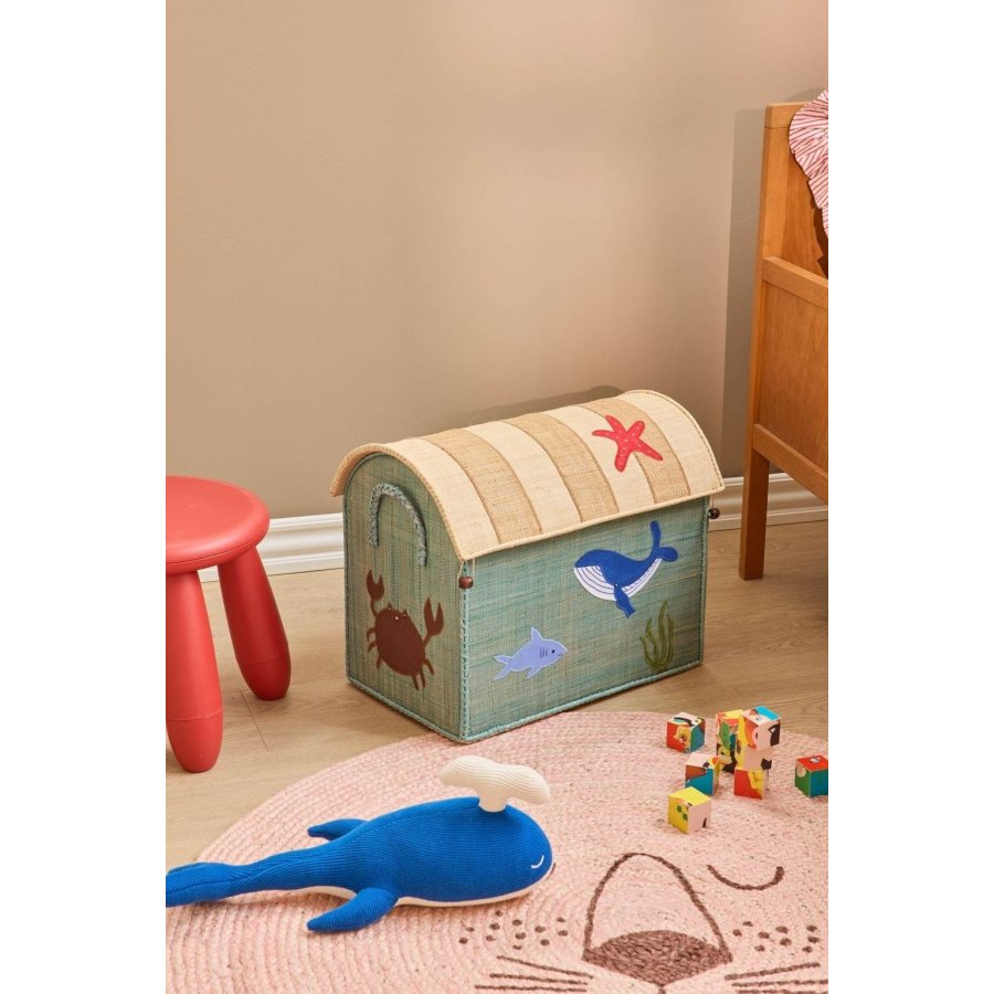 RICE KIDS Wal Teddybär 45 cm, Blau