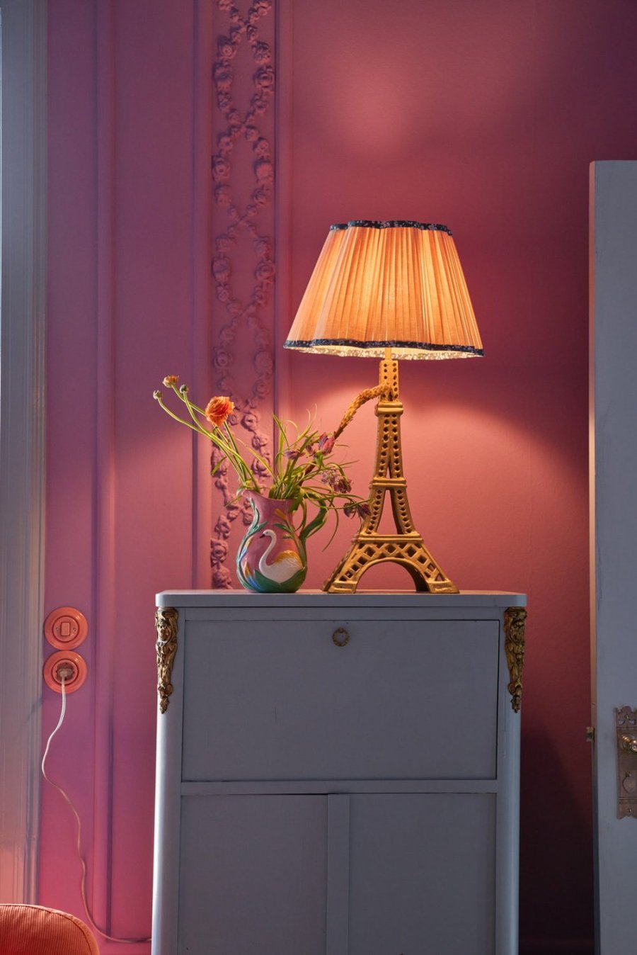 RICE Eiffelt�rn Bordlampe H57 cm, Guld