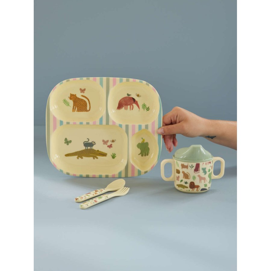 RICE Kinderset 4-teilig, Sweet Jungle Creme