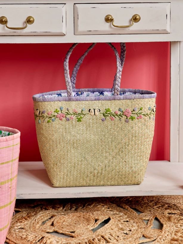 RICE Tasche 30x20 cm, Raffia