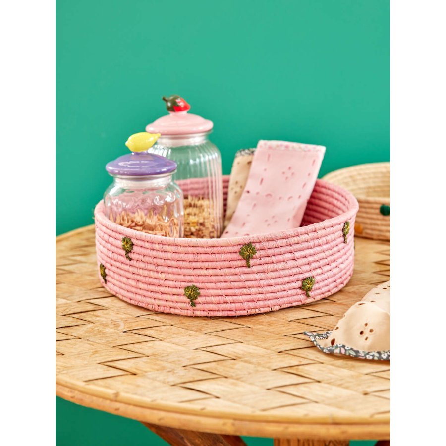 RICE Brotkorb 35 cm, Pink