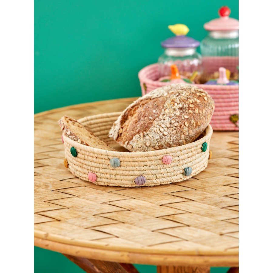 RICE Brotkorb 25 cm, Raffia