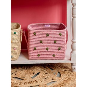 RICE Kurv H25 cm, Pink