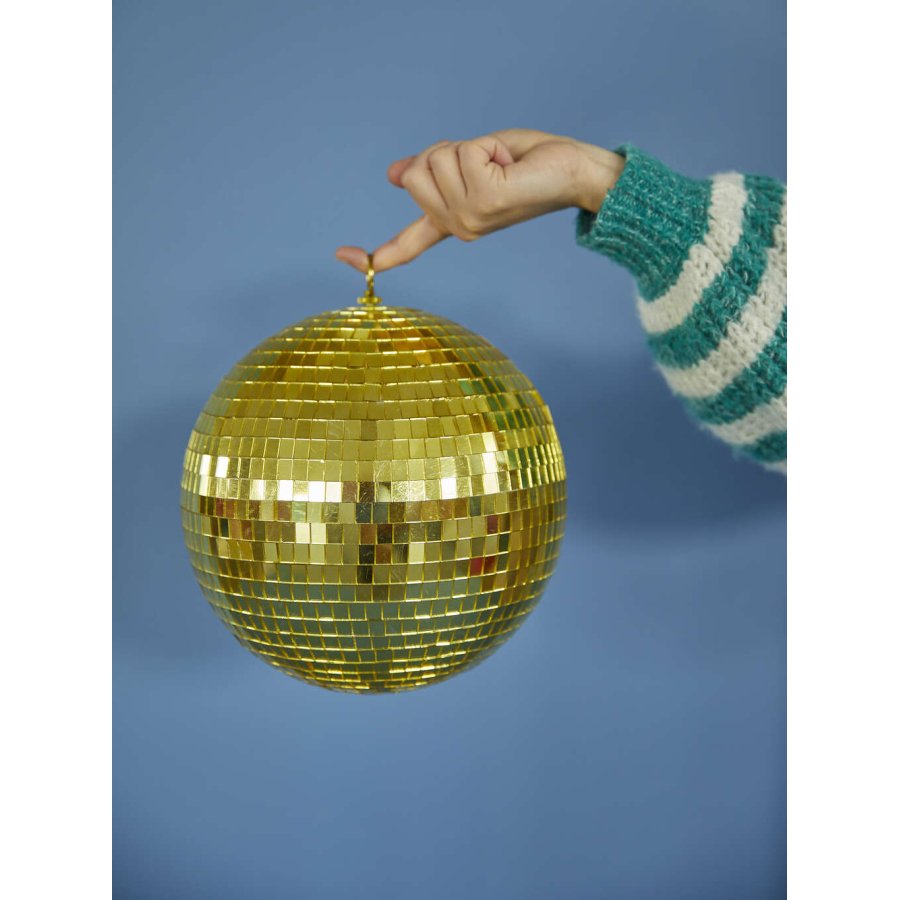 RICE Disco-Kugel 25 cm, Gold