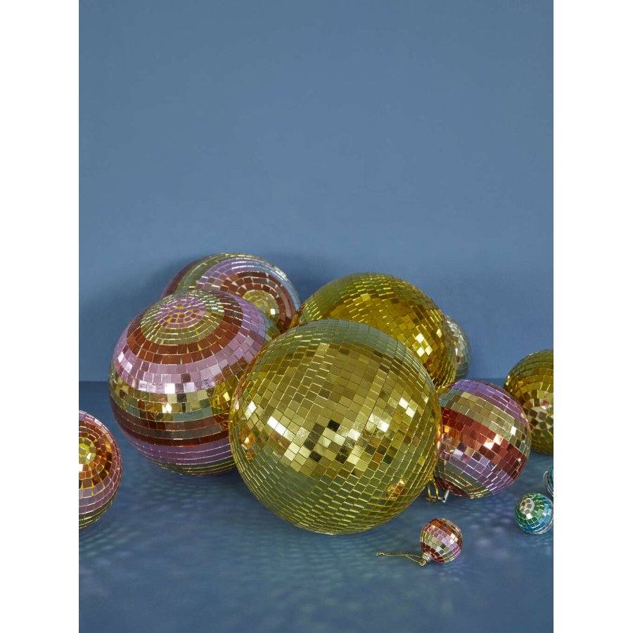 RICE Disco-Kugel 15 cm, gestreift