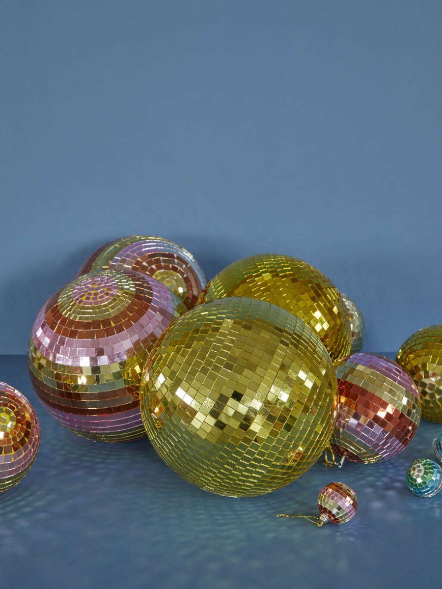 RICE Disco-Kugel 15 cm, gestreift