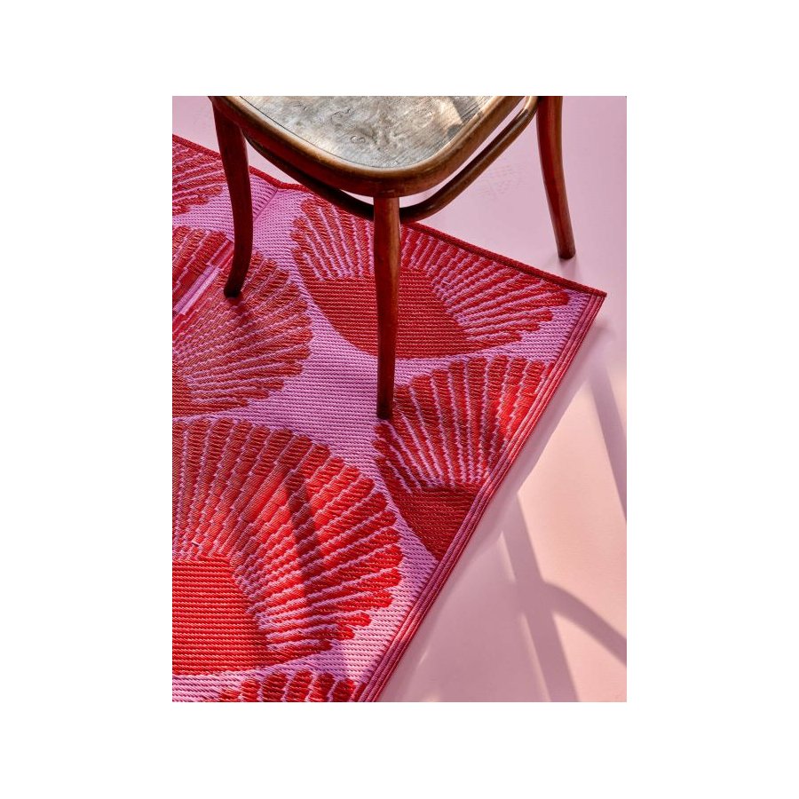 RICE Teppich 120x180 cm, Rot/Pink