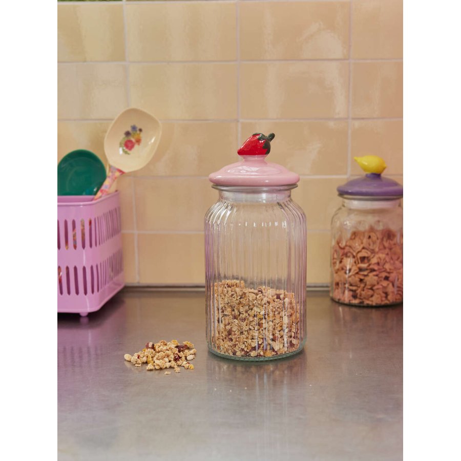 RICE Krukke H23,4 cm, Rosa/R�d