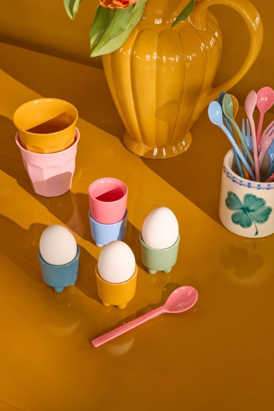 RICE Eierbecher 6er Set H5,5 cm, Multi