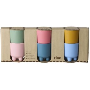 RICE ggebger 6 stk. H5,5 cm, Multi
