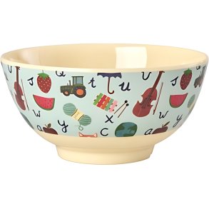 RICE KIDS Sk�l �15 cm, ABC/Bl�