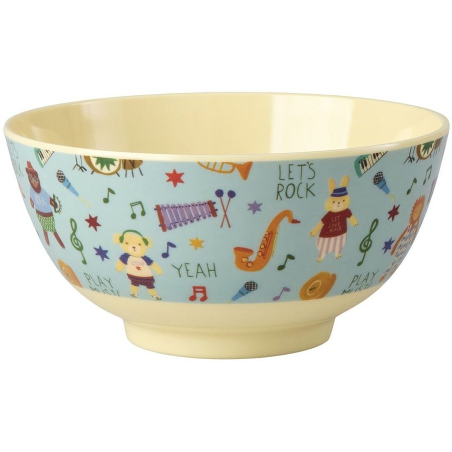 RICE Kids Sk�l �15 cm, Music Band/Mint