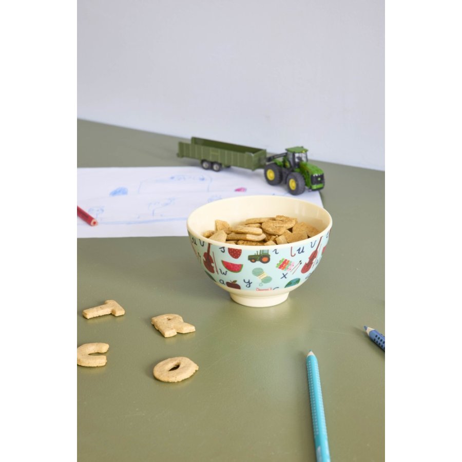 RICE KIDS Sk�l �11 cm, ABC/Bl�