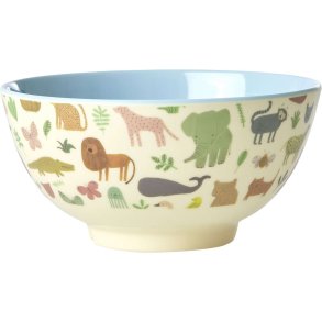 RICE KIDS Schale 15 cm, Sweet Jungle Hellblau