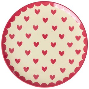 RICE Favorite Hearts Bord 16 cm, Red Kiss