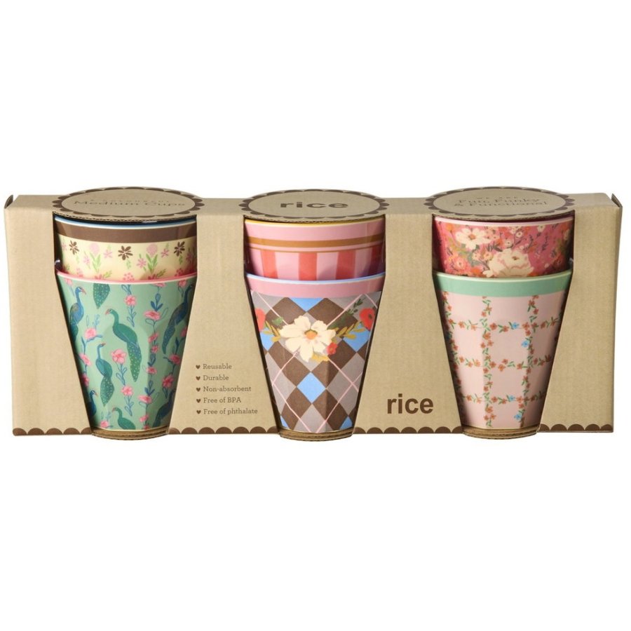 RICE Krus 6 stk. 25 cl, All You Need Is Love And...