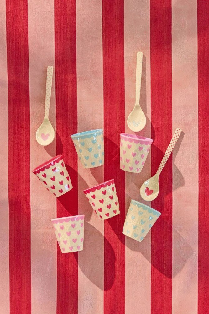 RICE Favorite Hearts Espressotasse 6er Set 80 cl, Multi