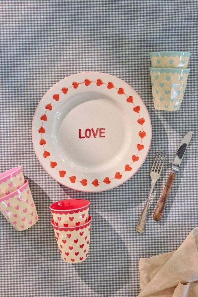 RICE Favorite Hearts Tasse 6er Set 25 cl, Multi