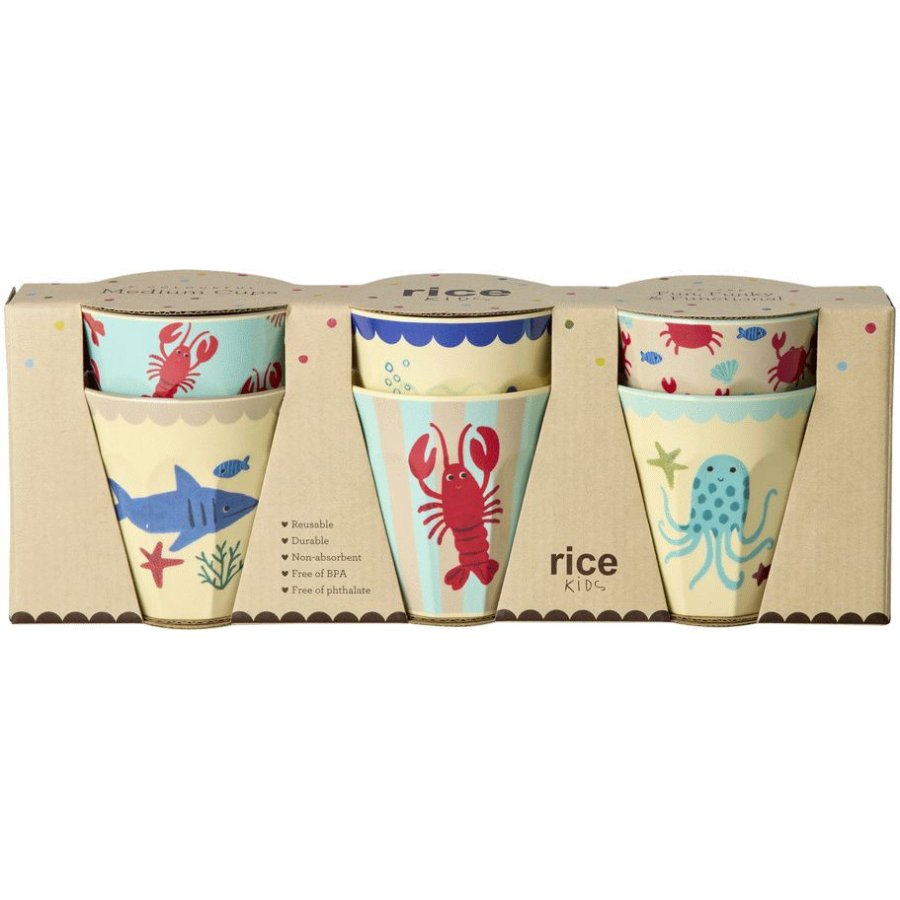 RICE KIDS Blue Ocean Tasse 6er Set 25 cl, Multi