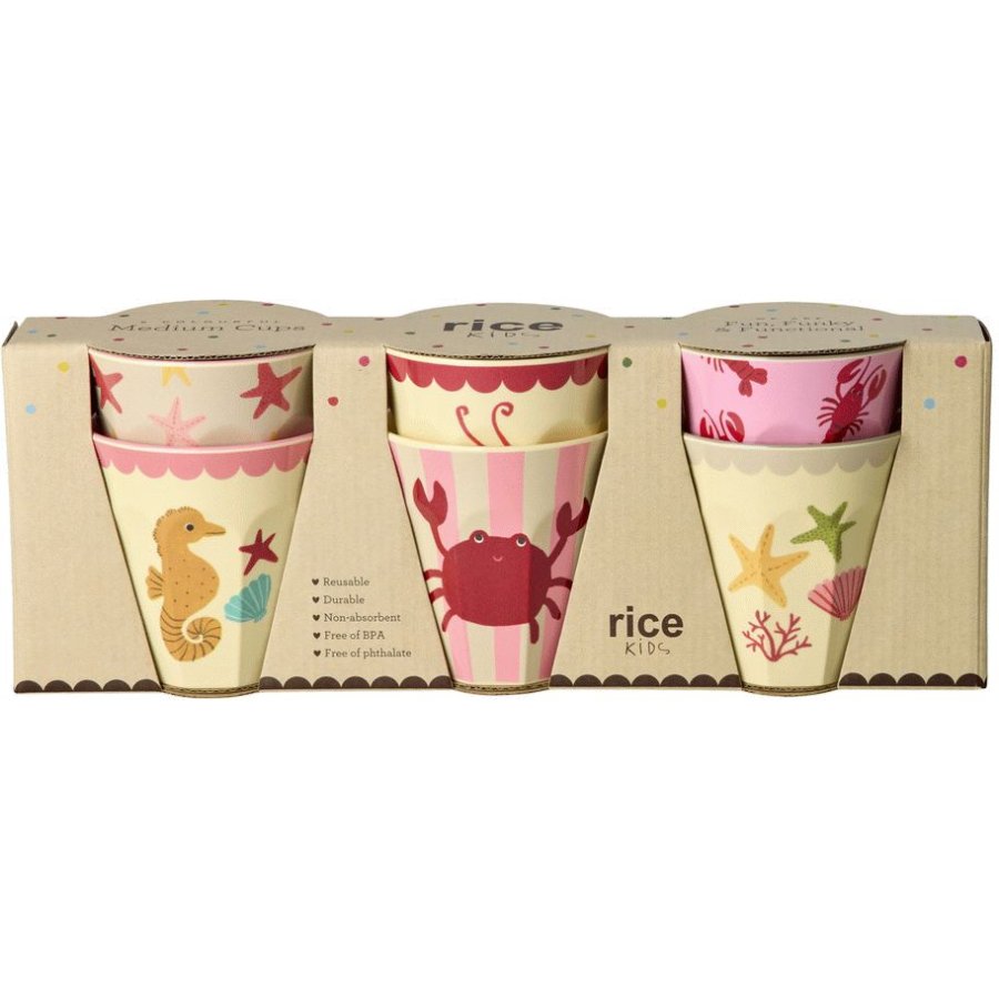 RICE KIDS Coral Ocean Tasse 6er Set 25 cl, Multi