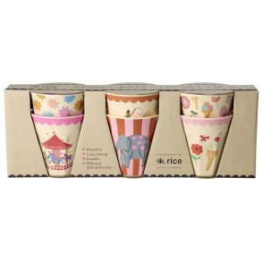 RICE KIDS Tasse 6er Set 16 cl, Fun Fair/Pink