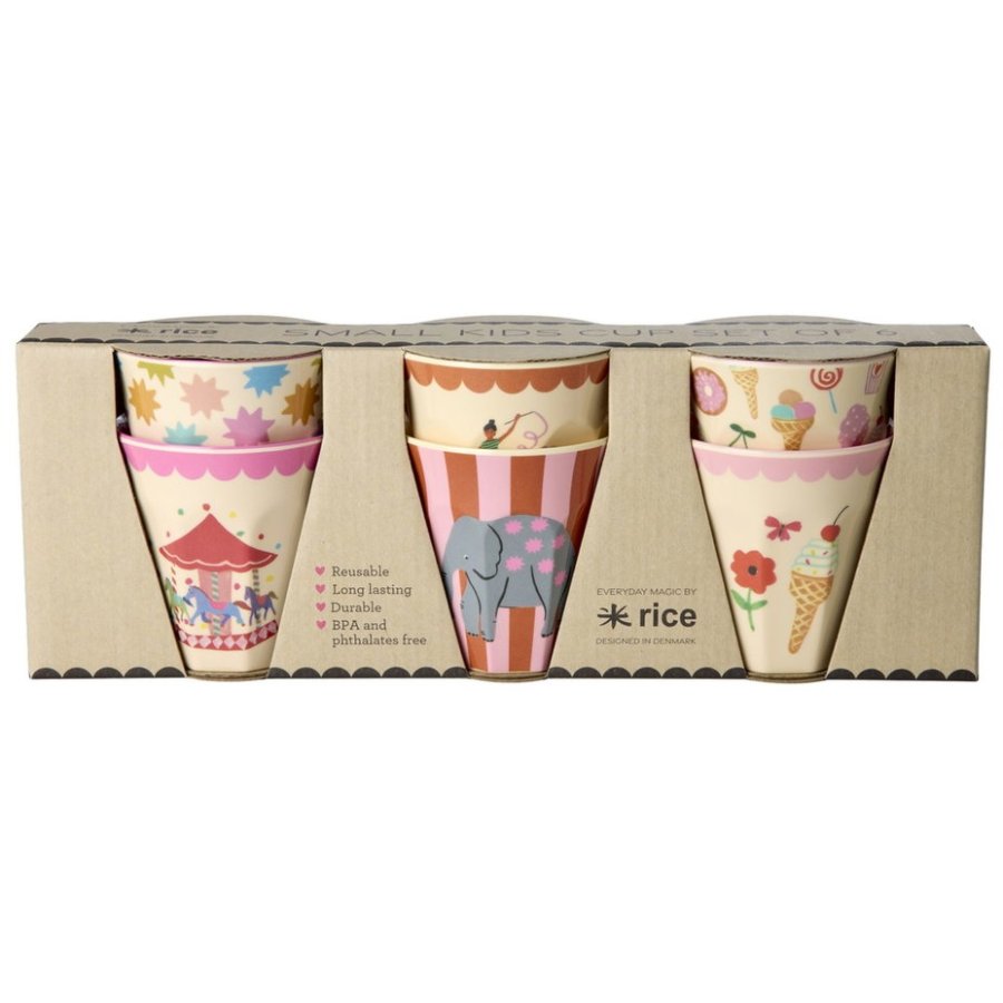 RICE KIDS Kop 6 stk. 16 cl, Fun Fair/Pink