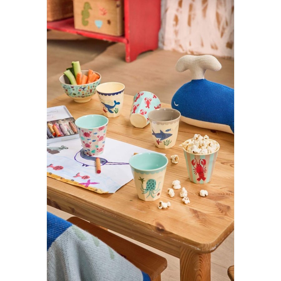 RICE KIDS Ocean Tasse 6er Set 16 cl, Blau