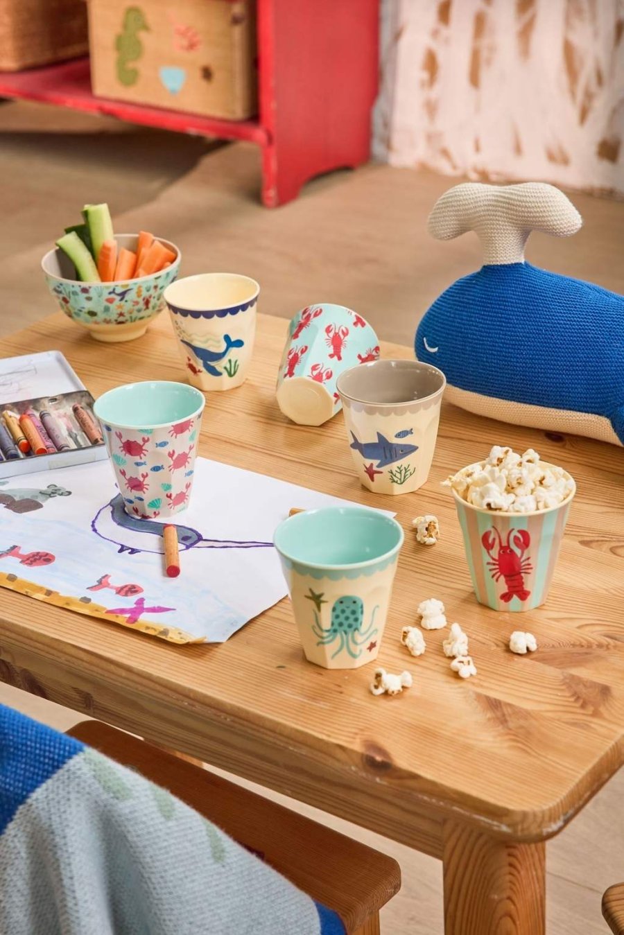 RICE KIDS Ocean Tasse 6er Set 16 cl, Blau