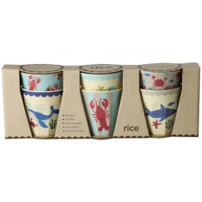 RICE KIDS Ocean Tasse 6er Set 16 cl, Blau
