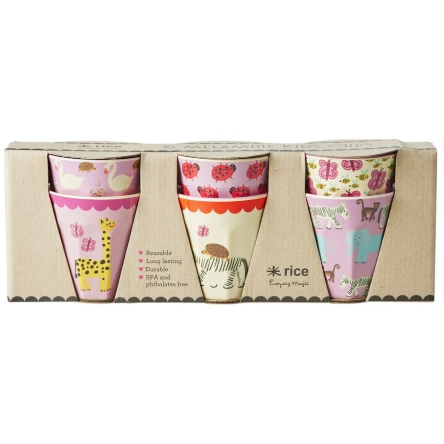 RICE Kop 6 stk 16 cl, Lyser�d Multiprint