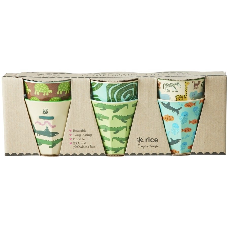 RICE Kop 6 stk 16 cl, Gr�n Multiprint