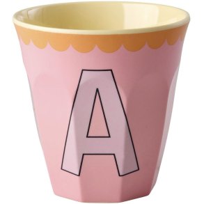 RICE Kids Alfabetkop Vintage 25 cl, A/Pink