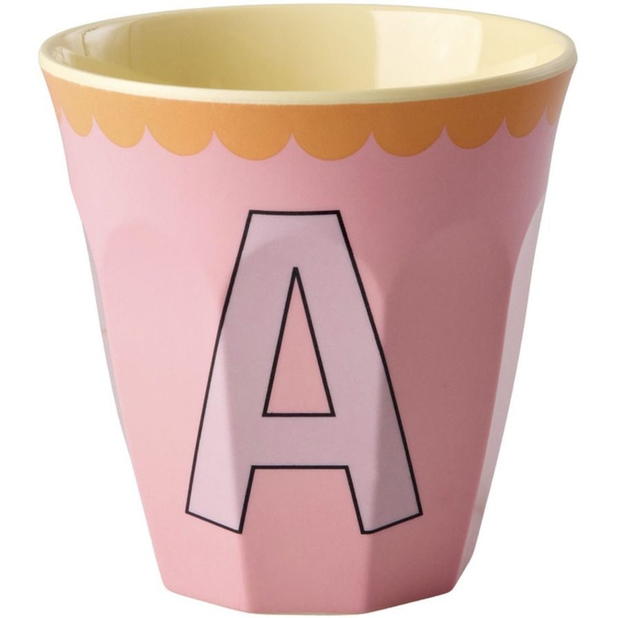 RICE Kids Alfabetkop Vintage 25 cl, A/Pink