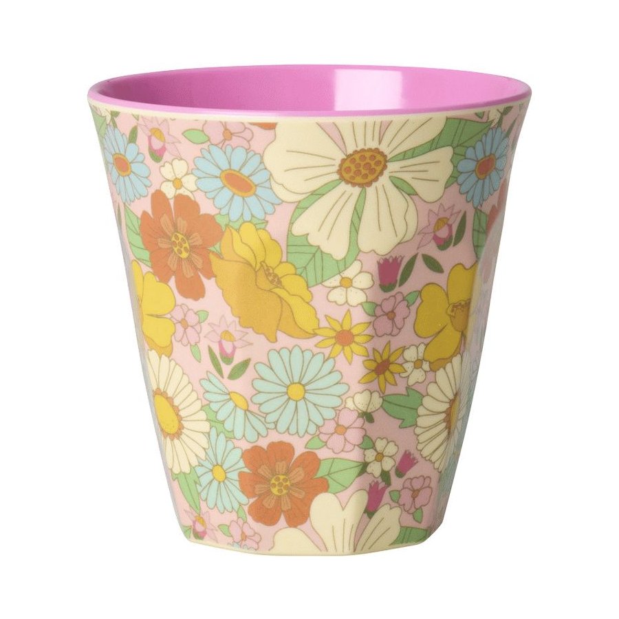 RICE Flower Power Tasse 25 cl, Pink