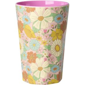 RICE Flower Power Tasse 40 cl, Pink