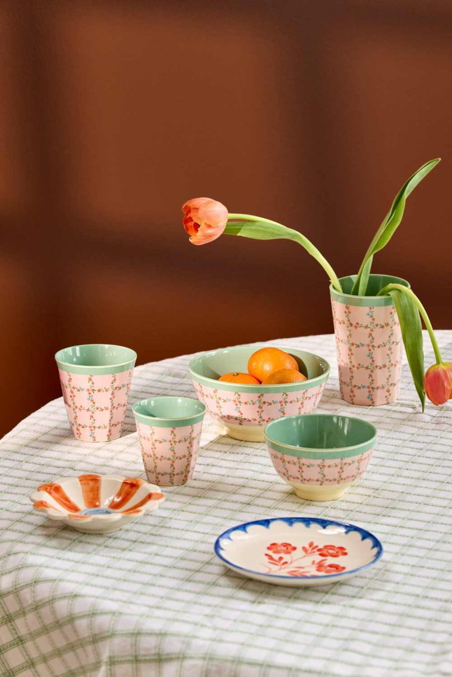 RICE Krus 40 cl, Checkered Stencil