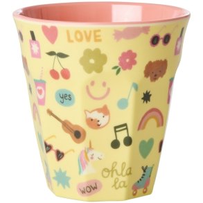 RICE KIDS Unicorn Love Tasse 25 cl, Soft Yellow