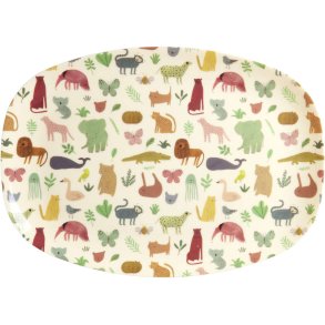 RICE Tallerken 22x30 cm, Sweet Jungle