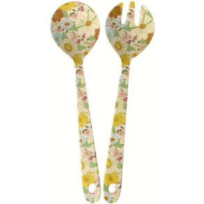 RICE Flower Power Saladebestek 2-delig, Flower Power