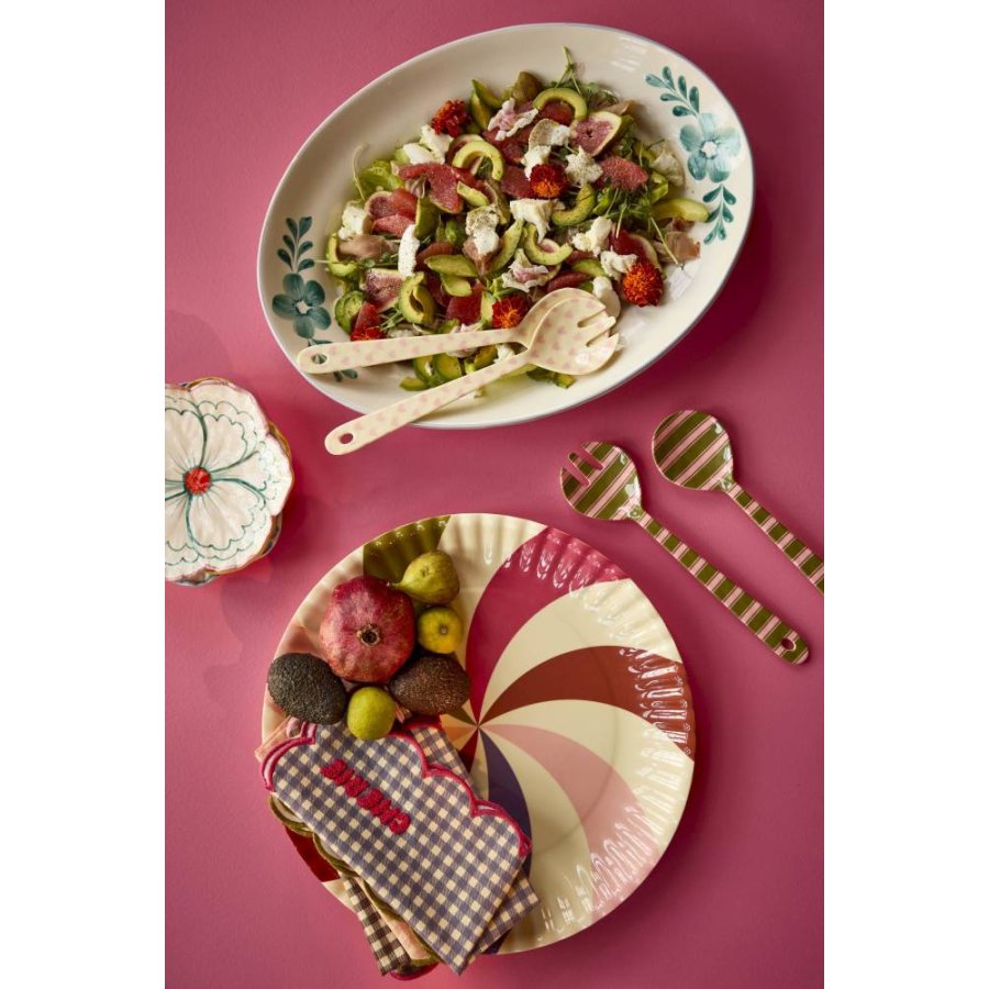 RICE Salatbesteck 29 cm, Heart/Creme
