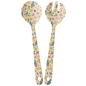 RICE Salatbestik 2-teilig 29 cm, Wild Flowers