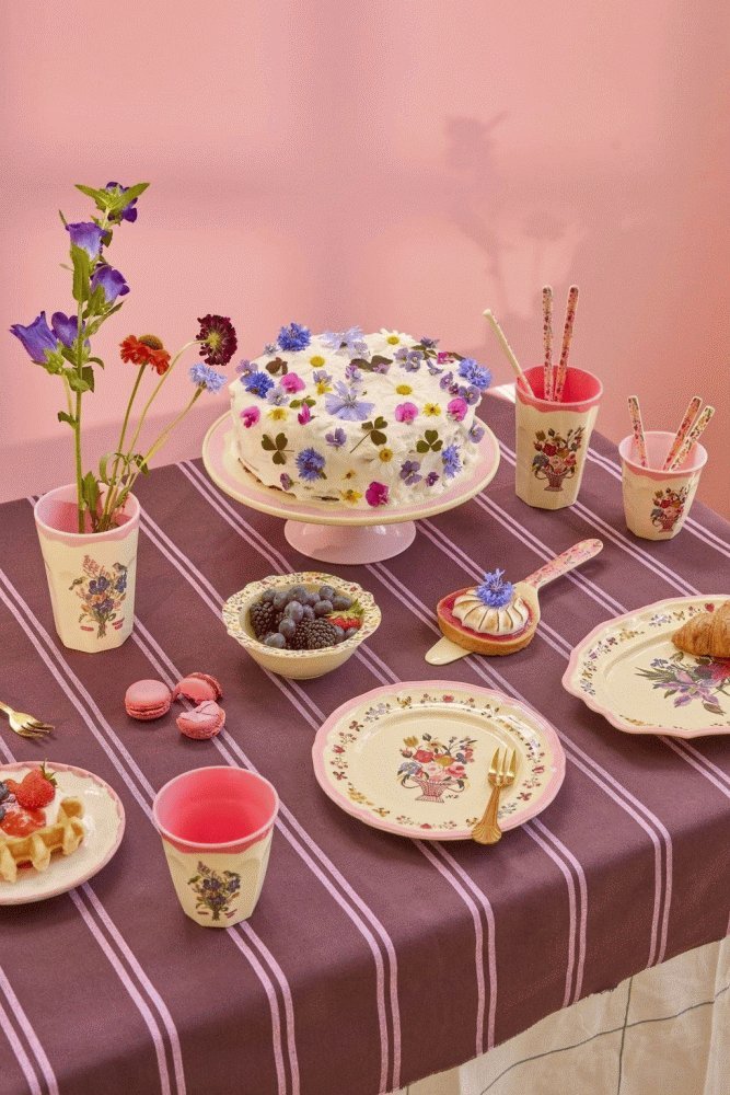 RICE Nathalie Lt Servierschale 26x19 cm, Pink