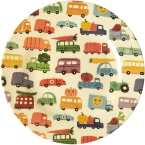 RICE Tallerken 20 cm, Happy Cars