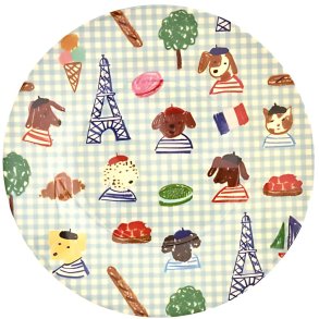 RICE KIDS Tallerken 20 cm, Kids in Paris/Lys Bl�