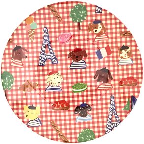 RICE KIDS Tallerken 20 cm, Kids in Paris/R�d